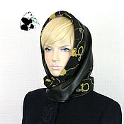 Аксессуары handmade. Livemaster - original item Designer double-sided scarf. Color black.. Handmade.