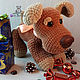 Toy dog knitted from plush yarn dog toy symbol of the year. Stuffed Toys. vyazunchiki-lz (vyazunchiki-lz). My Livemaster. Фото №4