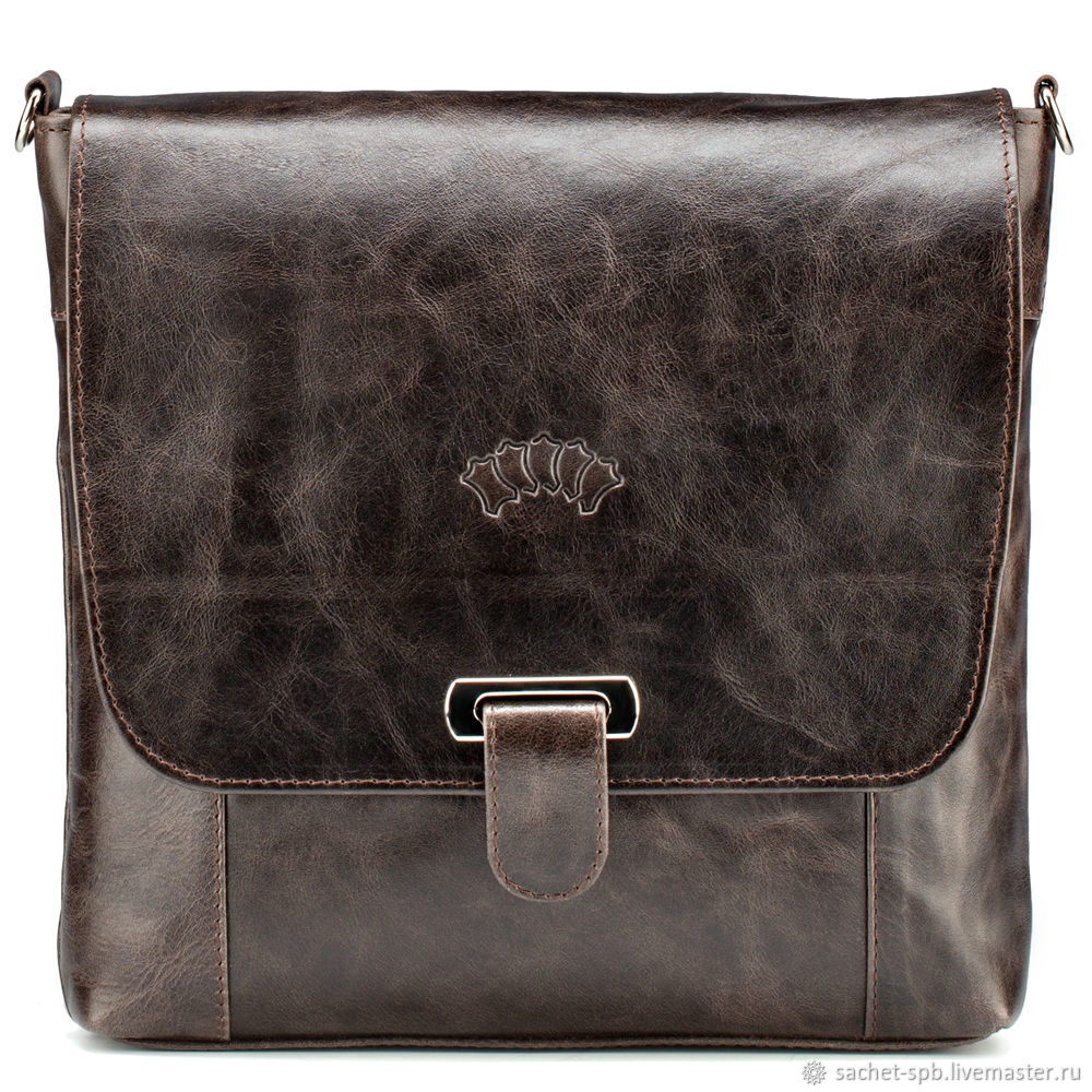 Leather bag 'Douglas' (dark brown antique), Crossbody bag, St. Petersburg,  Фото №1