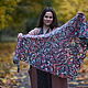 Women's shawl made of yarn and fabric, the fabric is created by hand. Shawls1. ZanKa. My Livemaster. Фото №6