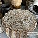 Резной круглый столик из дерева 50х56х56 см. Столы. Zerkala.market. Ярмарка Мастеров.  Фото №6