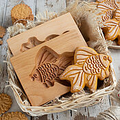 Для дома и интерьера handmade. Livemaster - original item Gingerbread Board goldfish. Gingerbread form. Handmade.