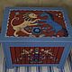 Chest for the children's room 'Lev and Indrik'. Storage of things. Russian Folk Painting. My Livemaster. Фото №4