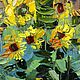 Order Oil painting, palette knife Sunflower field. Dubinina Ksenya. Livemaster. . Pictures Фото №3