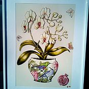 Картины и панно handmade. Livemaster - original item Flowers in a vase ( work №4). Handmade.