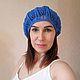 Берет вязаный Василек. Береты. Ирина Кислицына (crochet-irina). Интернет-магазин Ярмарка Мастеров.  Фото №2