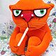 People have a holiday today... Soft toy red cat Vasya Lozhkina. Stuffed Toys. Dingus! Funny cats and other toys. My Livemaster. Фото №4