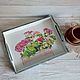 'Rose geranium' tray, country, vintage, retro. Trays. botanica-m. My Livemaster. Фото №4