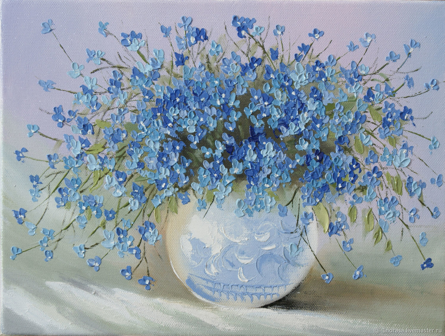Forget-me-nots in a vase, Pictures, Chelyabinsk,  Фото №1