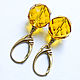 Серьги с цитринами. Золото  (14Kt gold-filled). Серьги классические. Марина Кирилина авторские украшения. Ярмарка Мастеров.  Фото №6