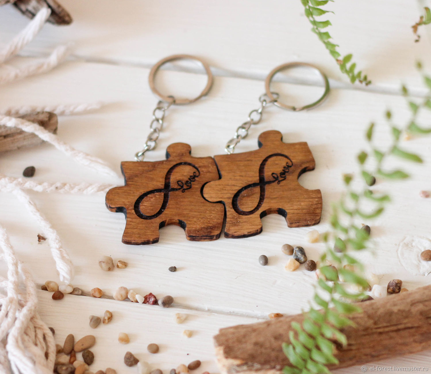Wooden Paired Key Chains Puzzle for Valentine's Day, Valentine's Day, Gifts for February 14, St. Petersburg,  Фото №1