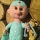 Врач.Чехол на бутылку. Оформление бутылок. Мастерская счастья). Ярмарка Мастеров.  Фото №5