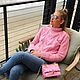 Pink women's sweater with handmade braids. Sweaters. imknitwear. My Livemaster. Фото №4