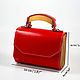 Amely-Red leather women's handbag, bag with wood. Crossbody bag. Lemberg Leather. Online shopping on My Livemaster.  Фото №2