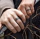 Обручальные кольца из титана и бетона от WickerRing