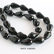 Материалы для творчества handmade. Livemaster - original item Zircon beads, 15h9mm Black Cut(117). Handmade.