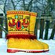 National valenki, yellow boots, Chuvash embroidery. Felt boots. валенки Vladimirova Oksana. My Livemaster. Фото №4
