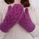  Варежки вязаные женские зимние сухая роза. Варежки. Наталья  Malinka_Knitwear/ Вязание. Ярмарка Мастеров.  Фото №4