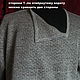 Jumpers: 100%linen 'Space' Jumper with short sleeves. Mens jumpers. Exclusive linen jersey from Elena. My Livemaster. Фото №5