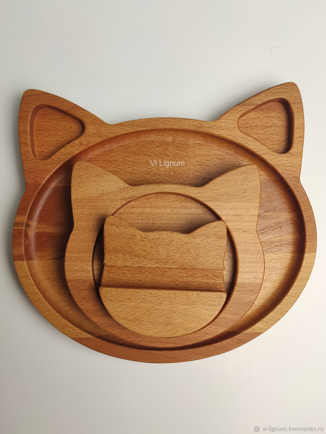 Подставка под кружку "Кот" из дерева – купить онлайн на Ярмарке ...
