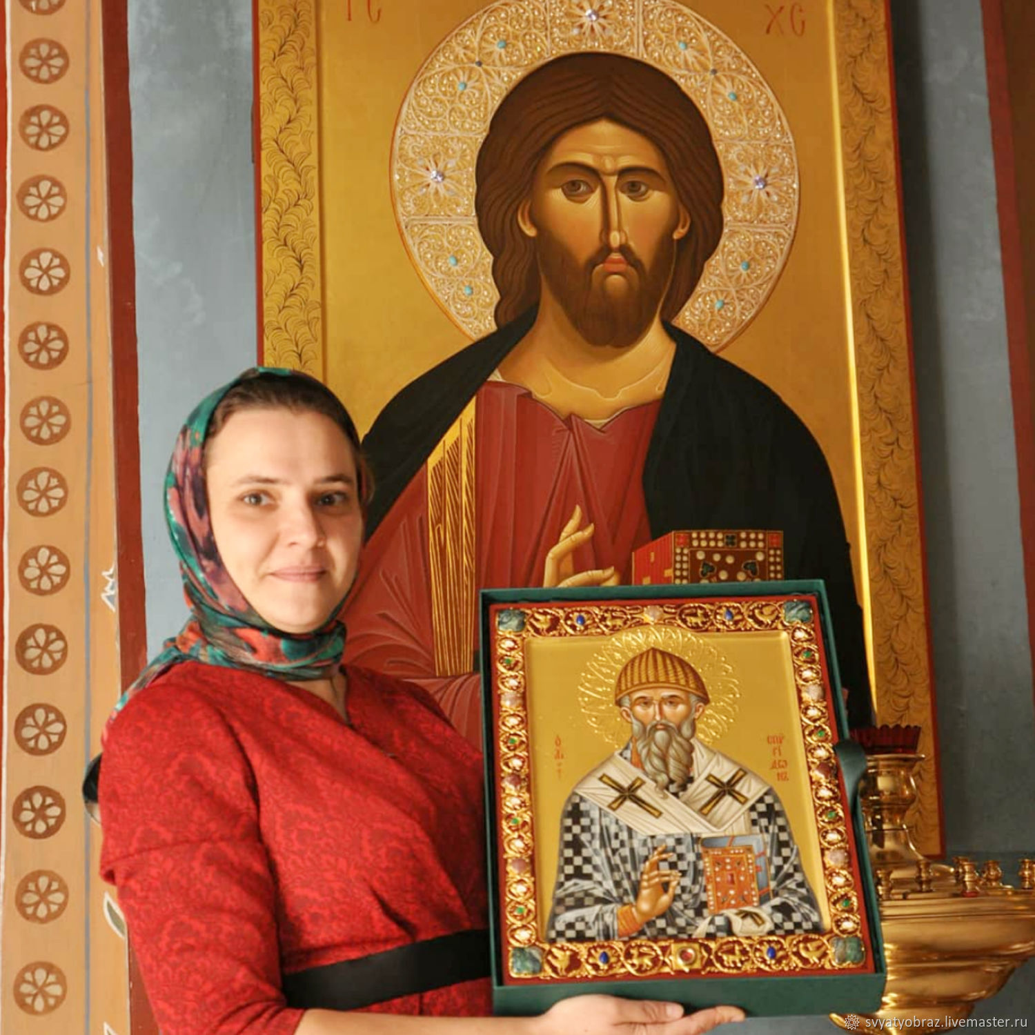 Icon of St. Spyridon of trimythous. Buy an icon of Spiridon, Icons, Krasnodar,  Фото №1
