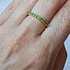 Золотое кольцо с зеленым гранатом (иск.выращенным). Кольца. Newstylejewelry. Интернет-магазин Ярмарка Мастеров.  Фото №2