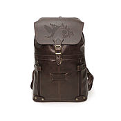 Сумки и аксессуары handmade. Livemaster - original item Backpack leather female brown Milk chocolate Mod R13p-722. Handmade.