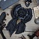 Большая брошь - бант " Dark boho ". Брошь-булавка. Elena. Интернет-магазин Ярмарка Мастеров.  Фото №2