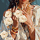 Picture of a girl in a white blouse. Fashion illustration art, Pictures, St. Petersburg,  Фото №1