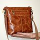 Order Women's Shoulder Bag (Druid Pull-up 435 Brown). J.P.-Handmade Designer Bags. Livemaster. . Crossbody bag Фото №3