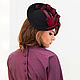 Evening Catherine bonnet with spiral. Color: black/wine. Hats1. Exclusive HATS. LANA ANISIMOVA.. Online shopping on My Livemaster.  Фото №2