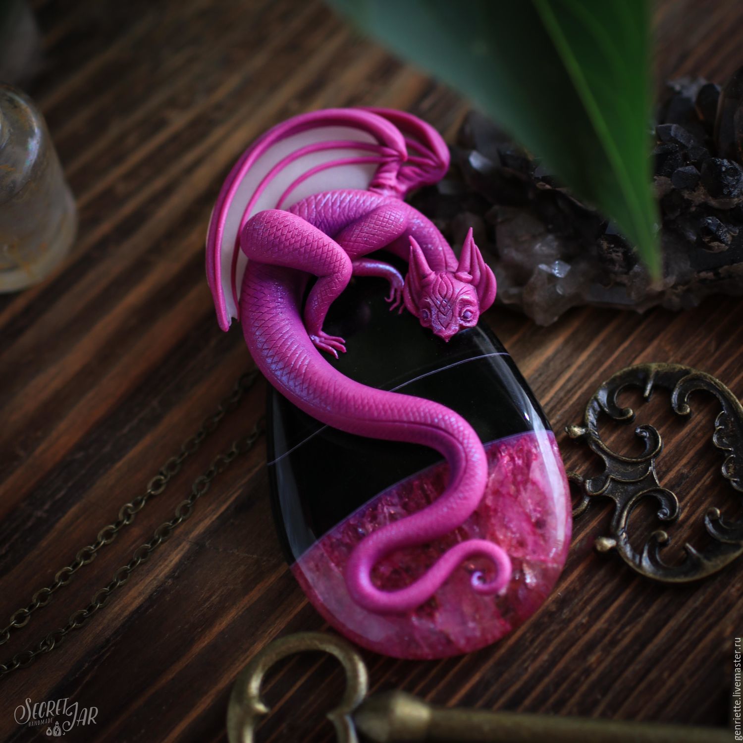 Pendant with purple dragon, Pendants, Moscow, Фото №1