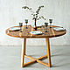Round sliding dining table made of elm 'Dinero', Tables, Ivanovo,  Фото №1