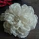 White Brooch Big Flower / Wedding Decoration, Brooches, Saratov,  Фото №1