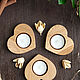 Candlesticks 'Heart' made of oak, Candlesticks, Barnaul,  Фото №1