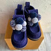 Обувь ручной работы handmade. Livemaster - original item Boots women`s blue 