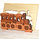 Educational toys. Wooden jigsaw puzzle 'Train Tu-Tu-TU2'. Play sets. Wooden toys from grandfather Andrew. Online shopping on My Livemaster.  Фото №2