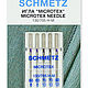 Иглы микротекс (особо острые) Schmetz 130/705H-M 5 шт. ,в ассортименте, Иглы и булавки, Новосибирск,  Фото №1