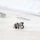 Earrings from 925 sterling silver Number 13. Stud earrings. VisitingCinderella. Online shopping on My Livemaster.  Фото №2