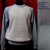 Мужская одежда handmade. Livemaster - original item Knitted linen-Comfort Jumper with Raglan Sleeve.. Handmade.