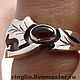Ring-Holly with garnet. Rings. Ringlin's shop. My Livemaster. Фото №4