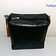 Leather bag ' Black reptile'. Crossbody bag. Sergei. Online shopping on My Livemaster.  Фото №2