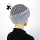 Luxury women's hat made of Finnish mink fur on knitwear DF-90. Caps. Mishan (mishan). My Livemaster. Фото №5