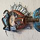 Часы рыба "BADDY" в стиле стимпанк. Часы классические. steampunkclock777. Интернет-магазин Ярмарка Мастеров.  Фото №2