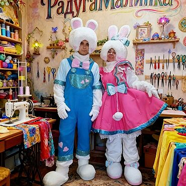 Одежда ручной работы. Ярмарка Мастеров - ручная работа Зайка и Мишка. Handmade.