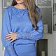 Вязаный костюм с ажурным воротником и манжетами, Костюмы, Краснодар,  Фото №1