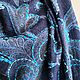 Палантин из вареной шерсти "Cobalt". Палантины. SaraswatyShop Шали Пледы Палантины. Ярмарка Мастеров.  Фото №4
