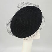 Аксессуары handmade. Livemaster - original item Catherine`s evening hat with a veil. Color black. Handmade.