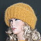 Шапка "А-ля Такори" вишневая(горчица, бирюза,мол). Шапки. Ирина(shvilinka.knit). Ярмарка Мастеров.  Фото №6