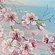 Картина на шелке цветущая вишня сакура. Картины. Светлана Логинова. Ярмарка Мастеров.  Фото №5